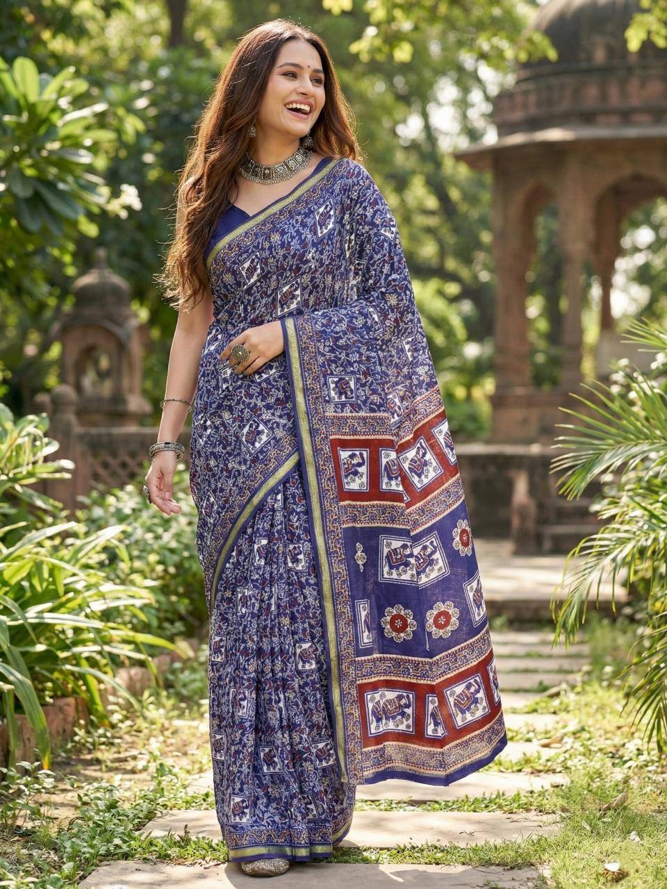 Vastra pujya bagru Saree wholesale suppliers in Surat